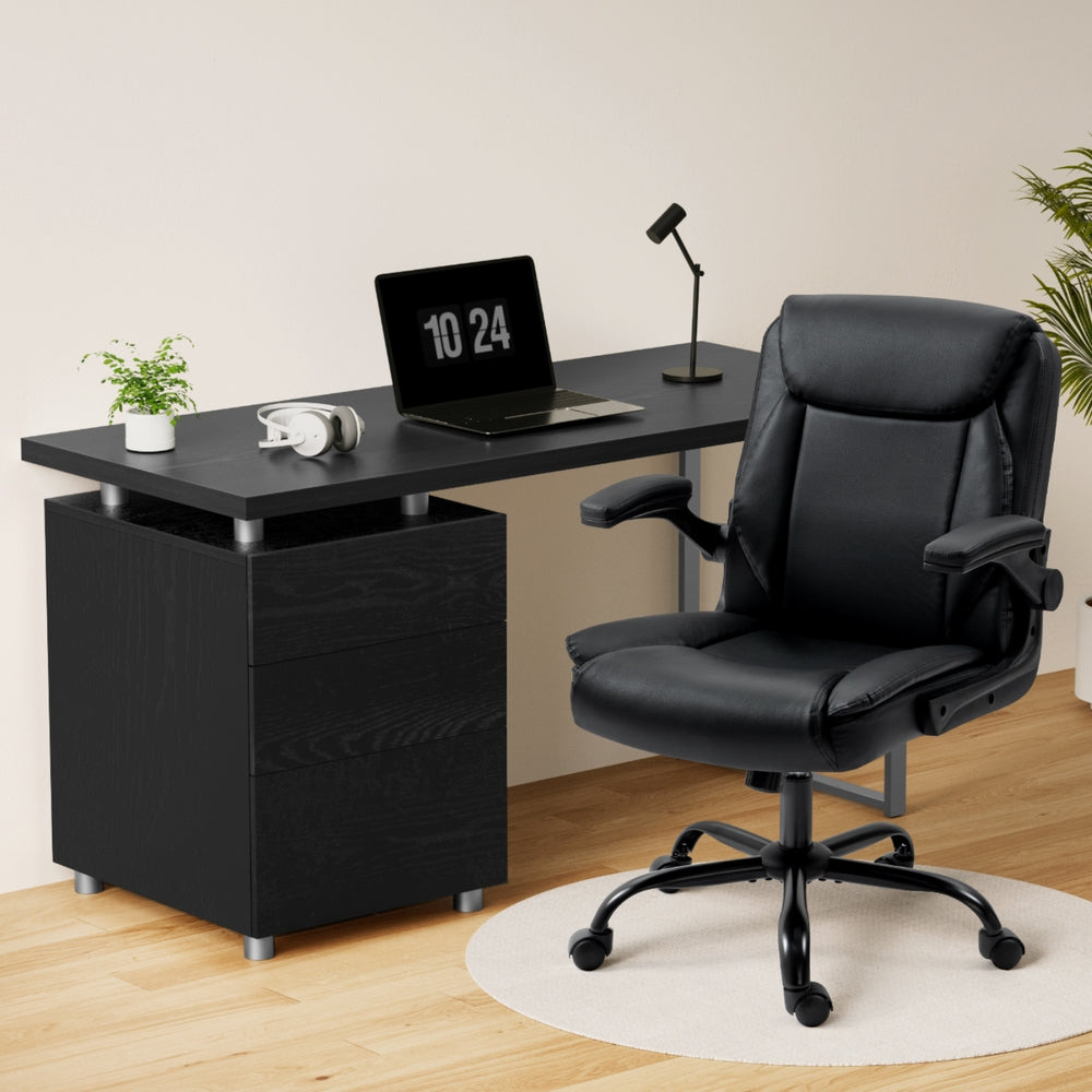 Artiss Computer Desk Executive Office Chairs Sets Black 7