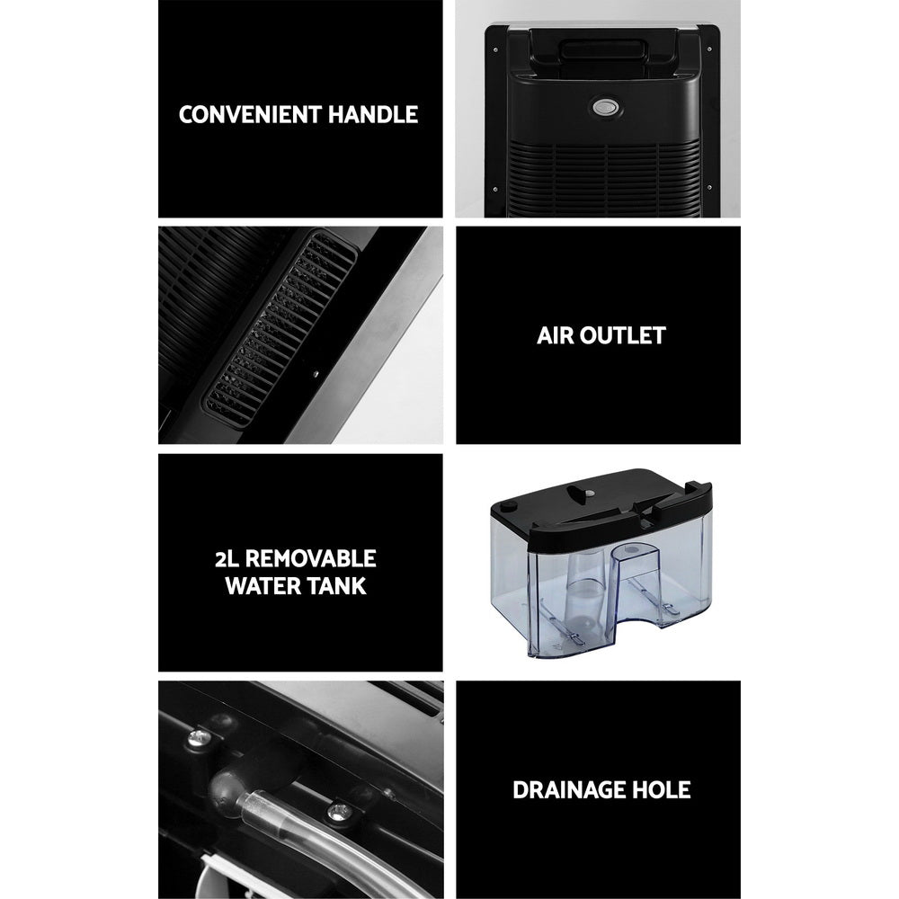 Devanti Dehumidifier 2L Air Purifier Black 6