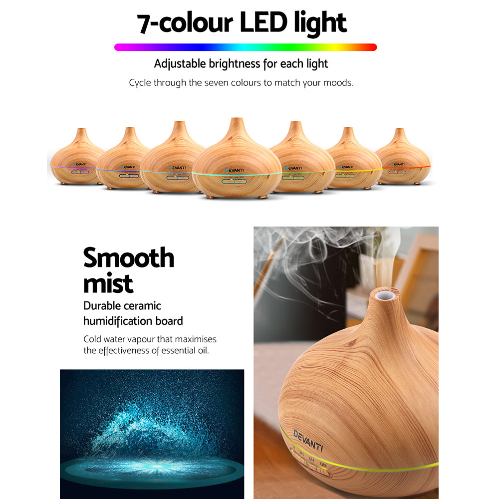 Devanti Aroma Diffuser Aromatherapy Humidifier 300ml 5