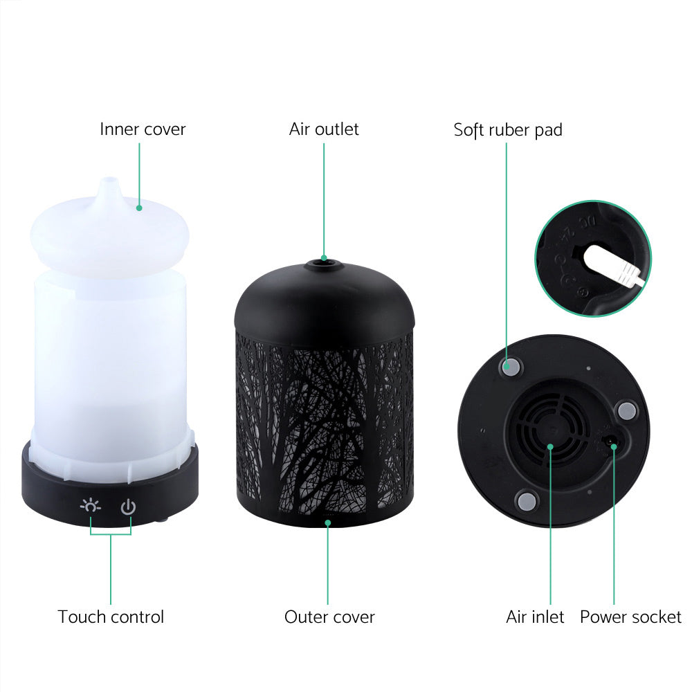Devanti Aroma Diffuser Aromatherapy Black 160ml 4
