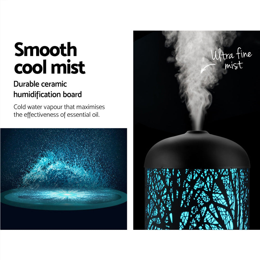 Devanti Aroma Diffuser Aromatherapy Black 160ml 5