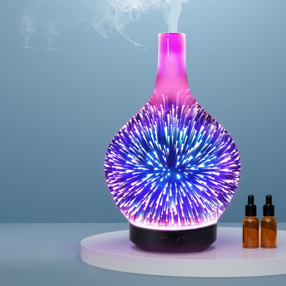 Devanti Ultrasonic Aroma Aromatherapy Diffuser 3D Light Oil Firework Humidifier 6