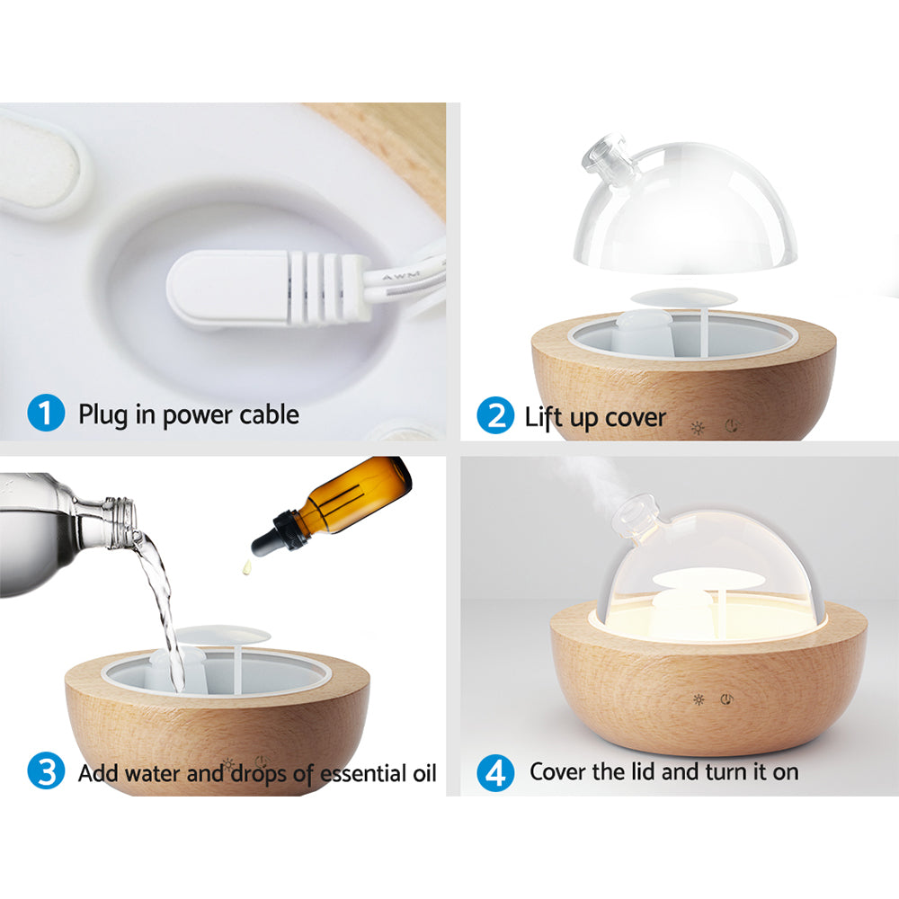 Devanti Aroma Diffuser Aromatherapy Glass 200ml 7