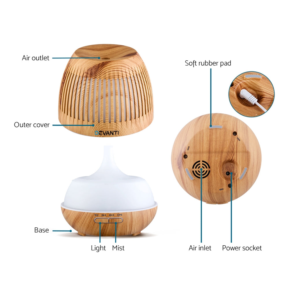 Devanti Aroma Diffuser Aromatherapy Humidifier 400ml 3