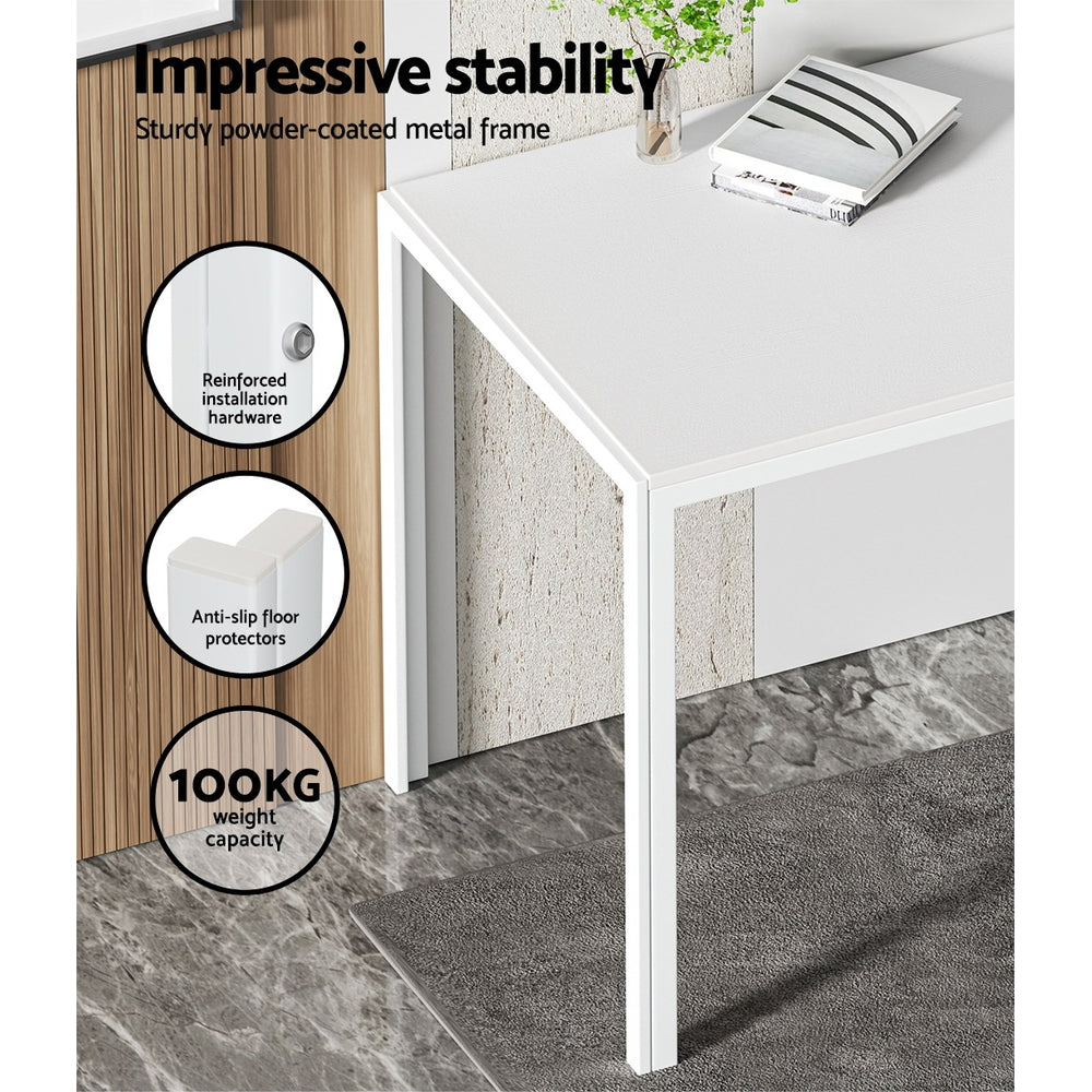 Artiss Dining Chairs and Table Dining Set 6 Chair Set Of 7 White 4