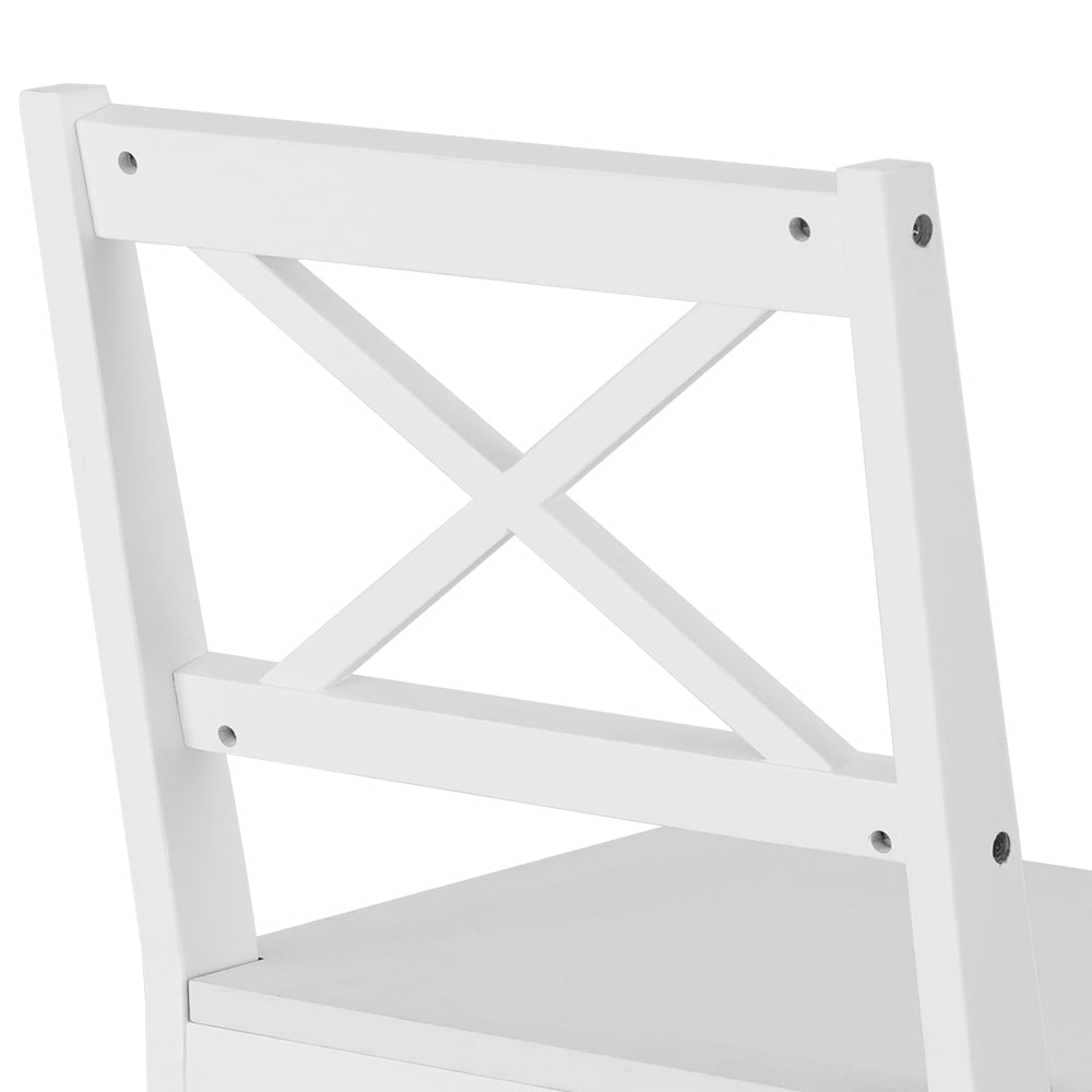 Artiss Dining Chairs and Table Dining Set 4 Cafe Chairs Set Of 5 4 Seater White 4