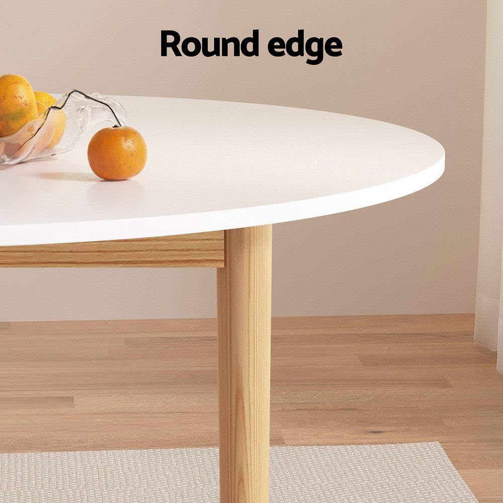 Artiss Dining Table Round White 108CM Diameter Demi 5