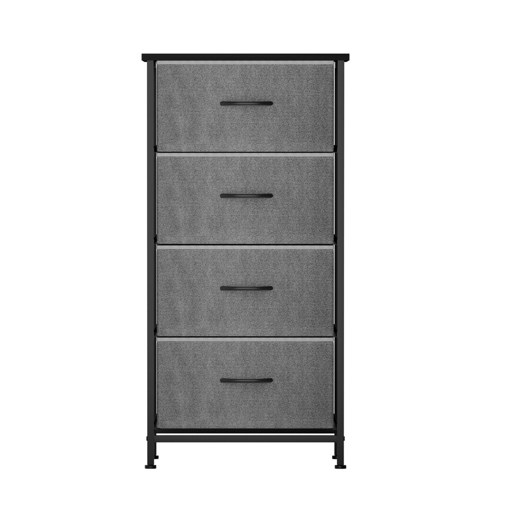 Artiss Chest of 4 Drawers Storage Dresser Tallboy Grey 5