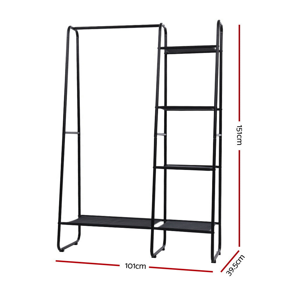 Artiss Wardrobe Clothes Rack Airer Coat Stand Closet 150cm 4