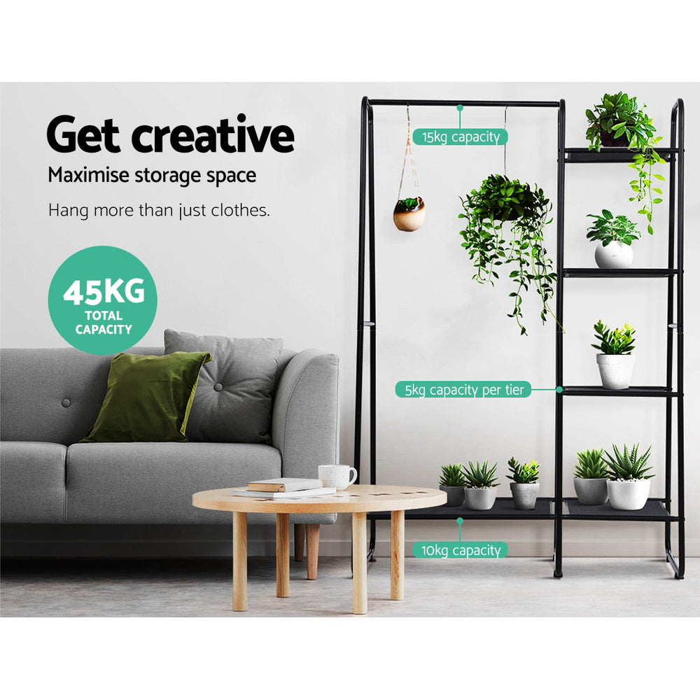 Artiss Wardrobe Clothes Rack Airer Coat Stand Closet 150cm 7