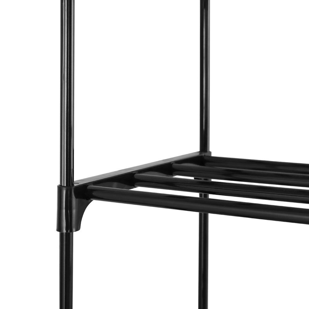 Artiss Shoe Rack DIY Stackable 10-tier Black Dunn 6