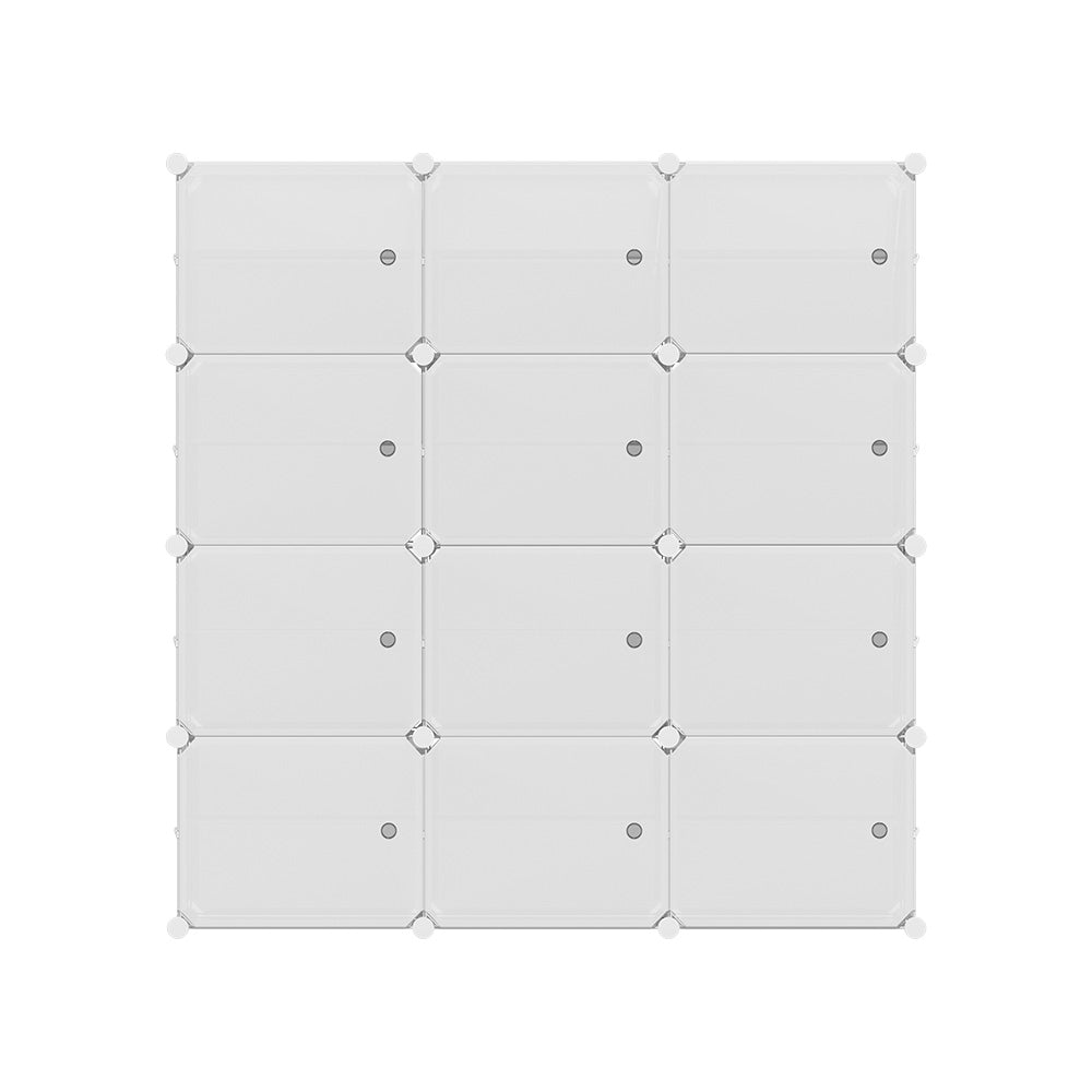 Artiss Shoe Rack DIY 12 Storage Cube Stackable White 5