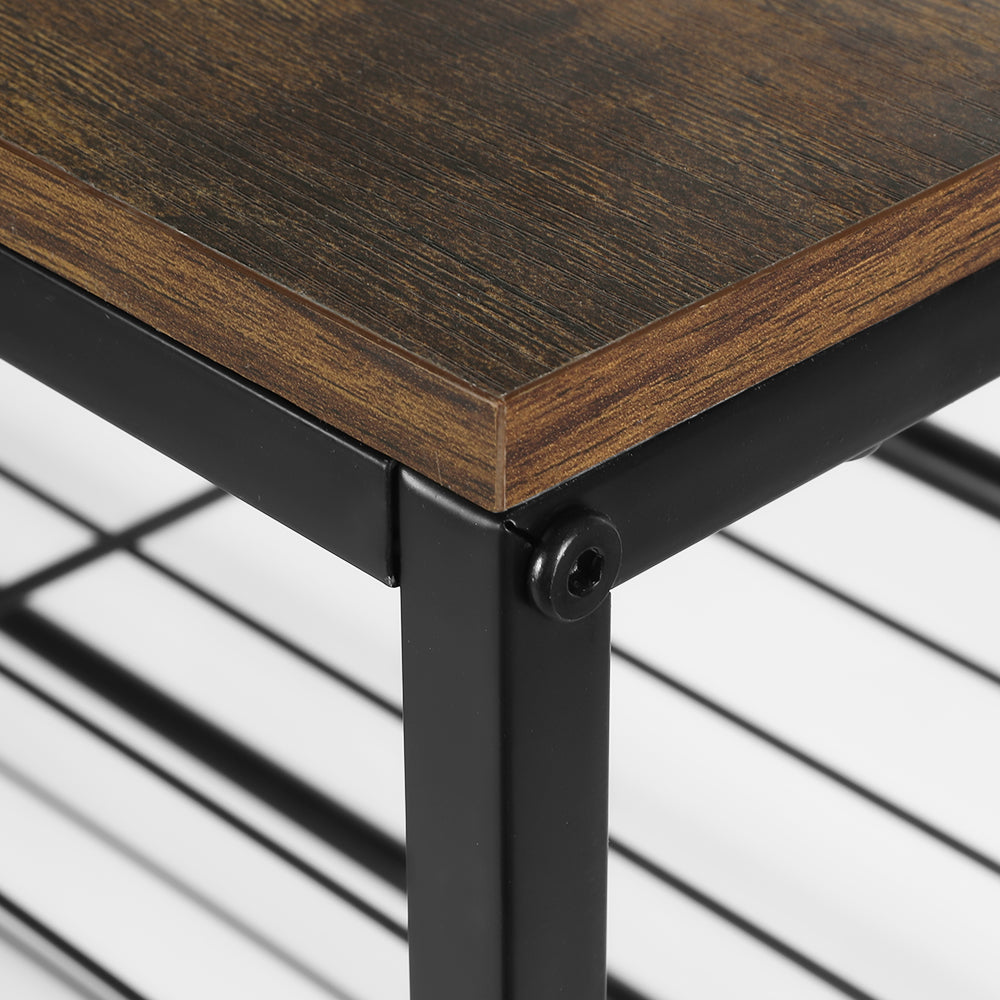 Artiss Shoe Rack 5-tier 25 Pairs Walnut Bob 6