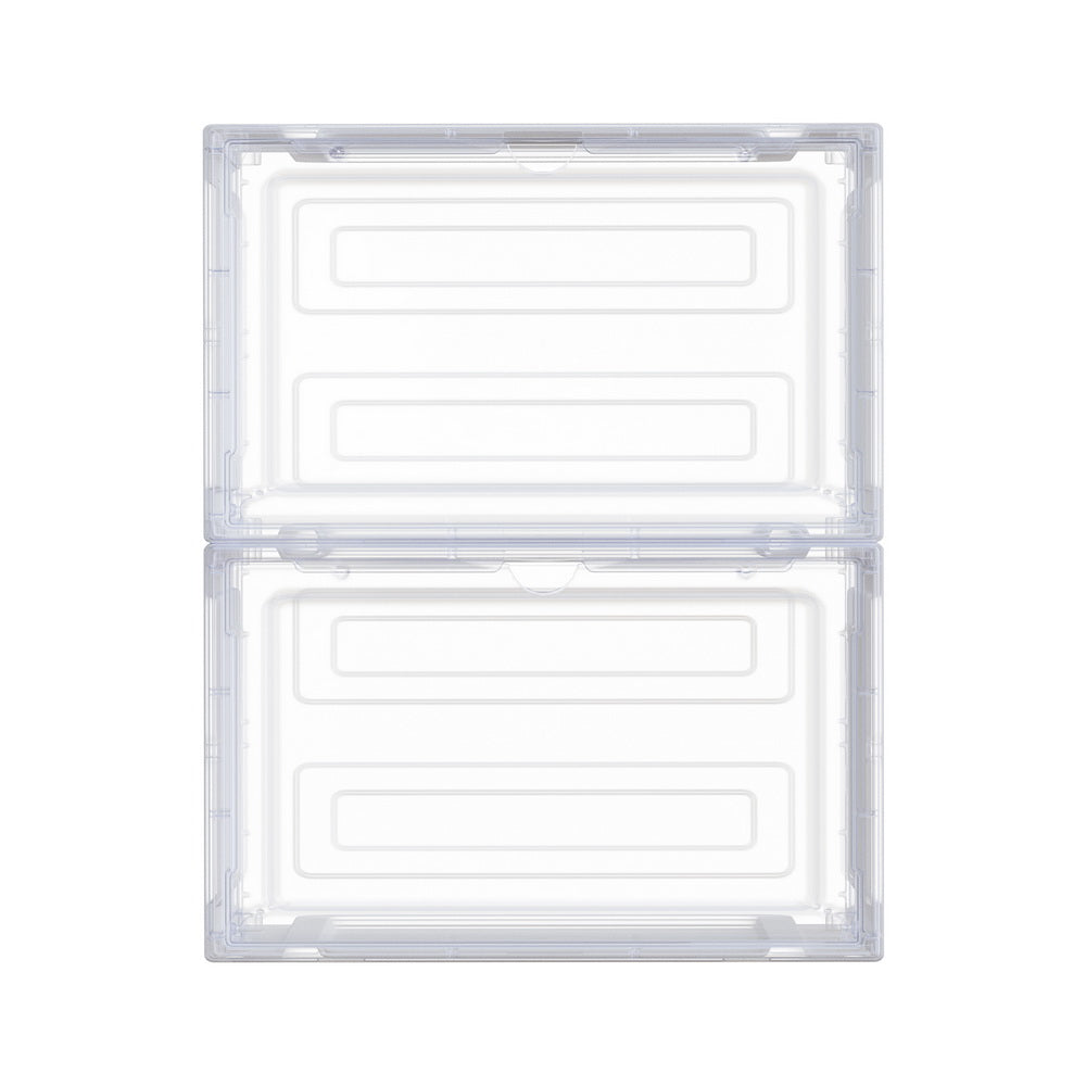 Artiss Shoe Box Rack DIY Set of 2 Stackable Magnetic Door 4