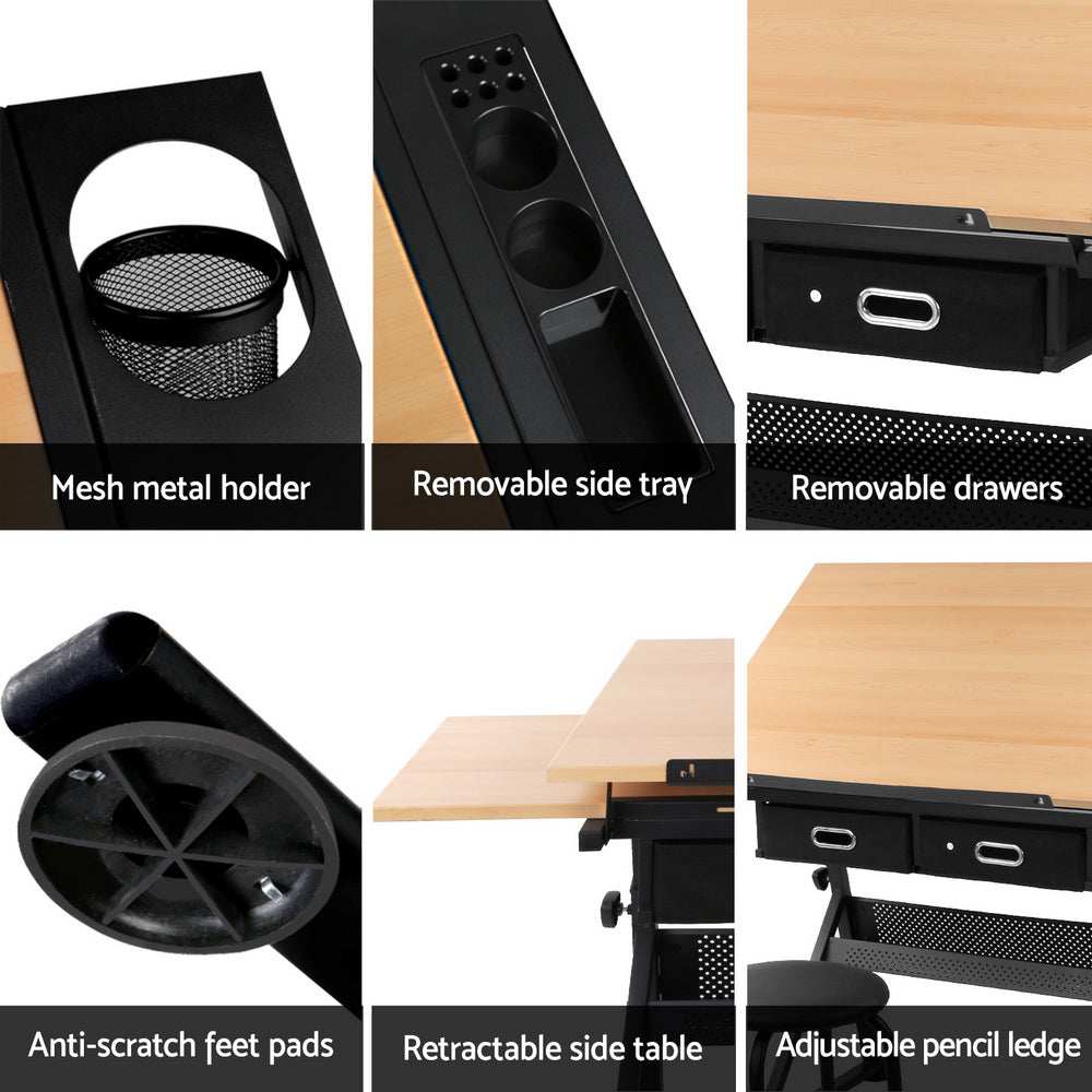 Artiss Drawing Desk Drafting Table 6