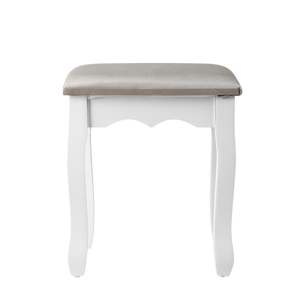 Artiss Dressing Table Stool Velvet Grey 3