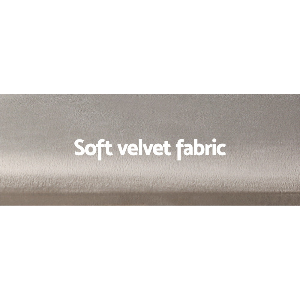 Artiss Dressing Table Stool Velvet Grey 5