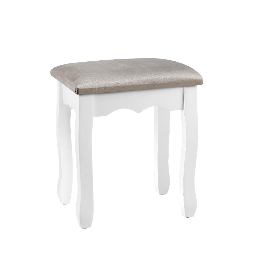 Artiss Dressing Table Stool Velvet Grey 7