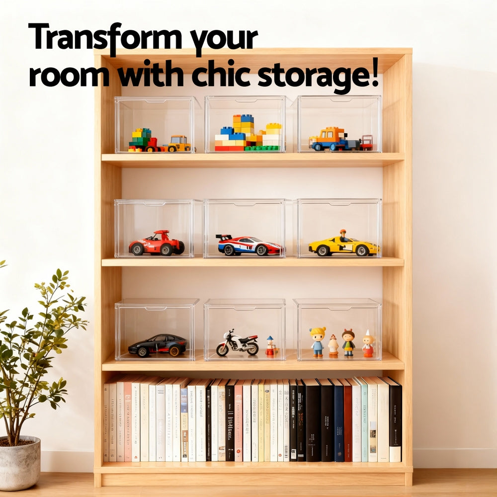 Artiss Clear Acrylic Display Case Dustproof Protection Box For Toys 27CM 8