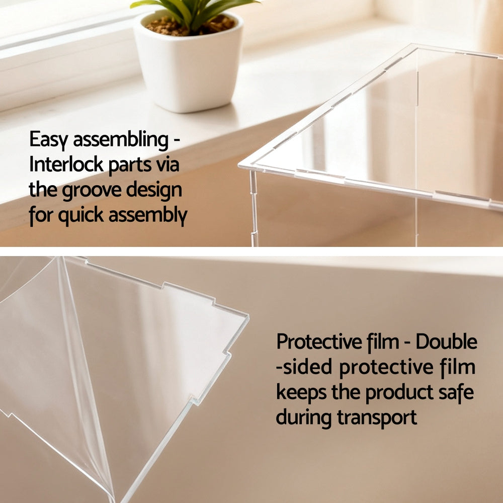 Artiss Clear Acrylic Display Case Dustproof Protection Box For Car Toys 30CM 5