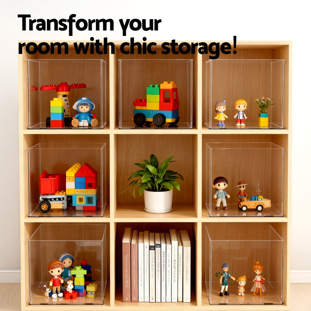 Artiss Clear Acrylic Display Case Dustproof Protection Box For Car Toys 30CM 8