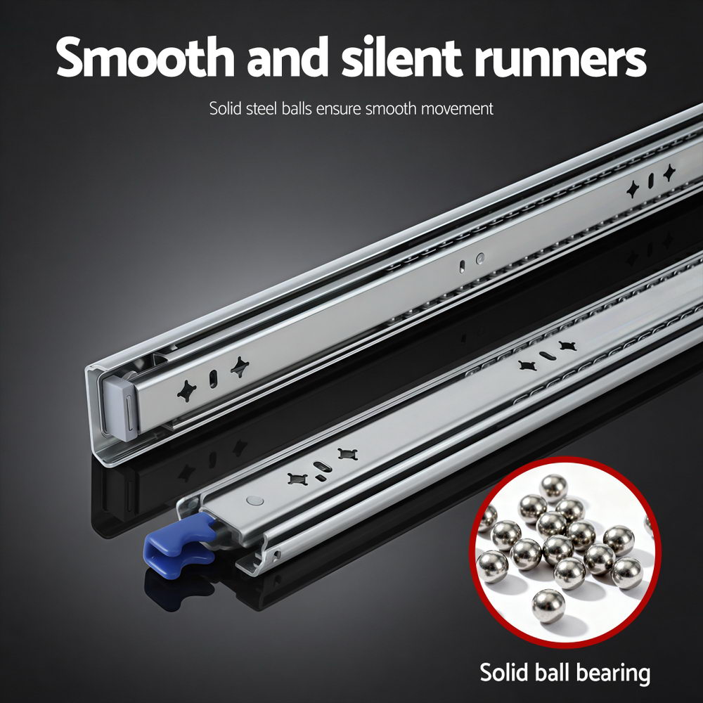 Giantz 2x Drawer Slides Heavy Duty Full Extension Locking 700-1400mm Length 6
