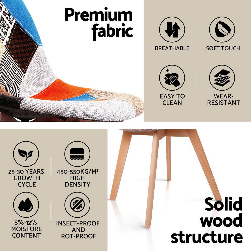 1 Artiss Dining Table and 4 Chairs Set DSW White 6