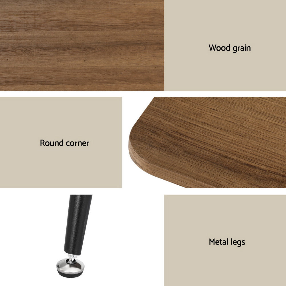 1 Artiss Dining Table and 4 Chairs Set Rectangle Metal 5