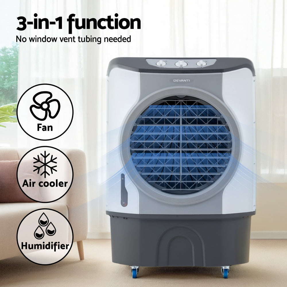 Devanti Evaporative Air Cooler Conditioner Commercial 45L 4