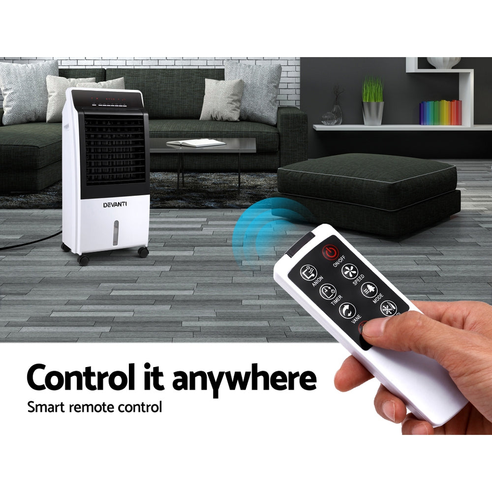 Devanti Evaporative Air Cooler Fan Conditioner 8L 6