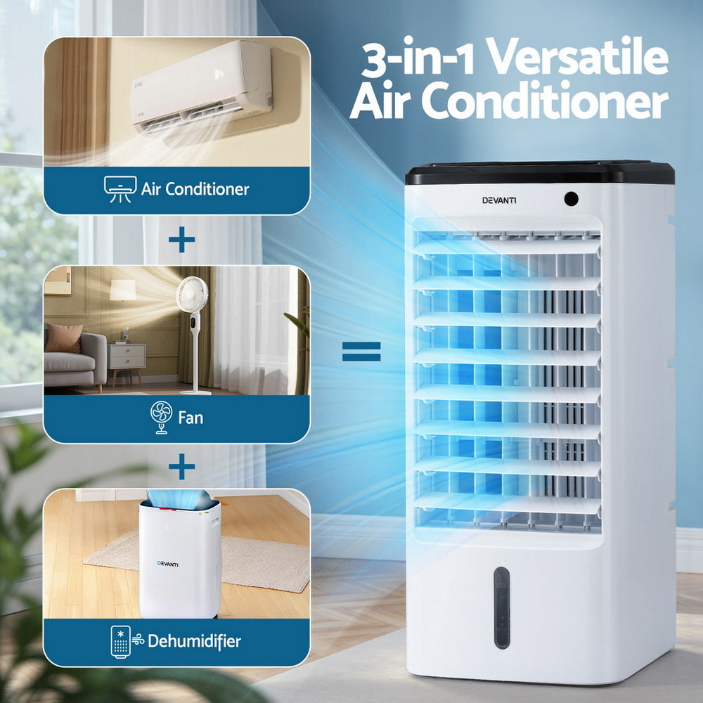 Devanti Evaporative Air Cooler Conditioner w/ Remote 4L 4