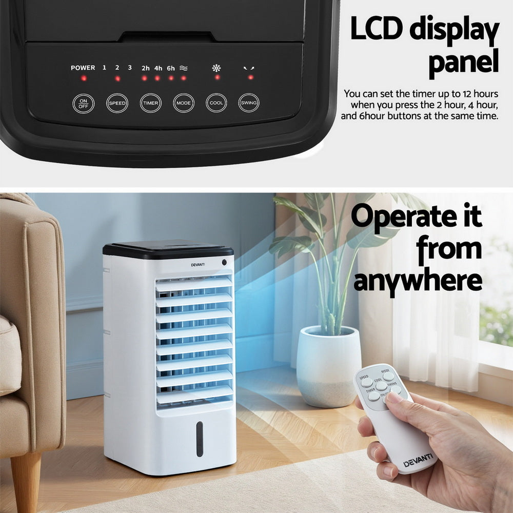 Devanti Evaporative Air Cooler Conditioner w/ Remote 4L 6