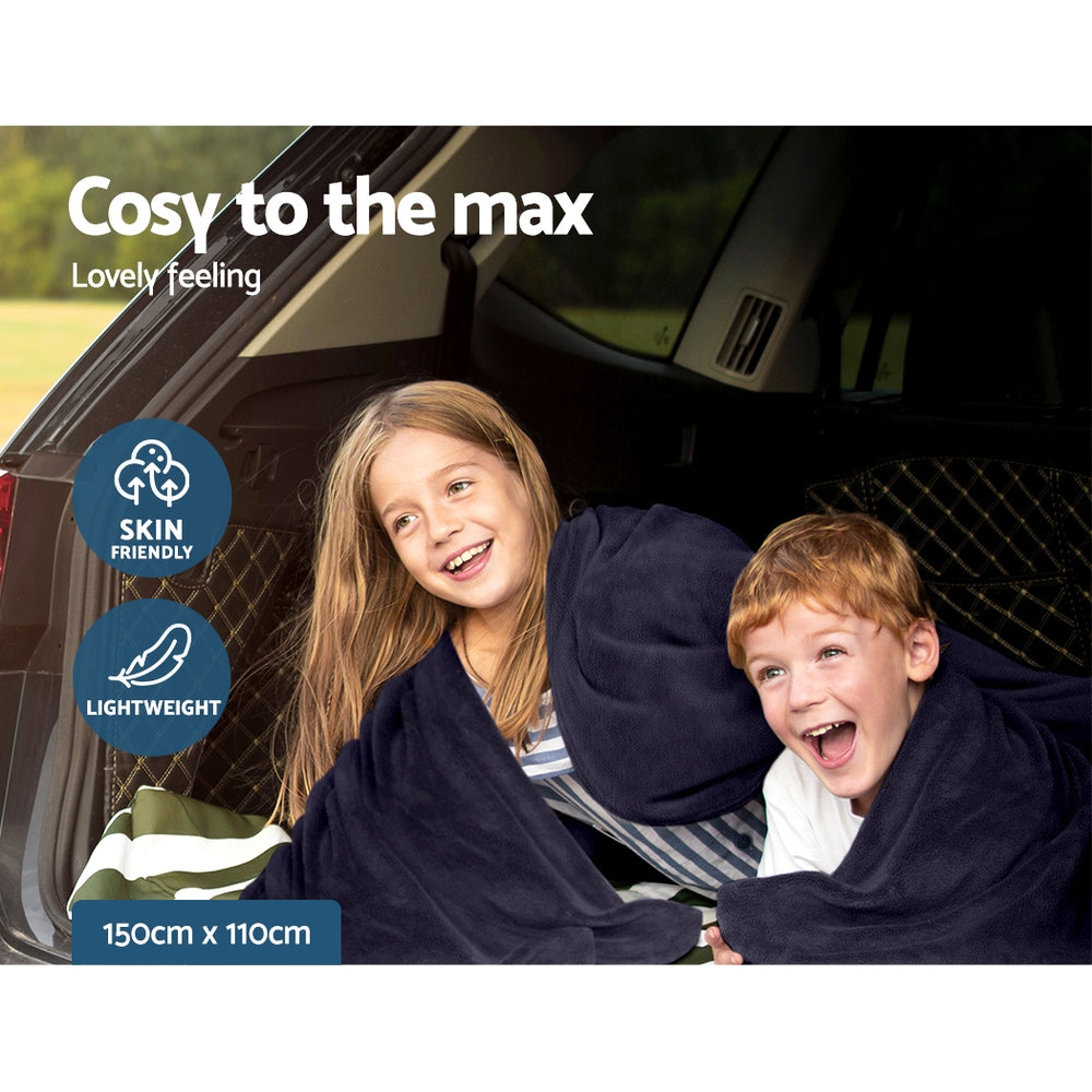 Giselle Electric Heated Blanket Car Truck Throw Rug Travel Camping 12V DC Aut 7