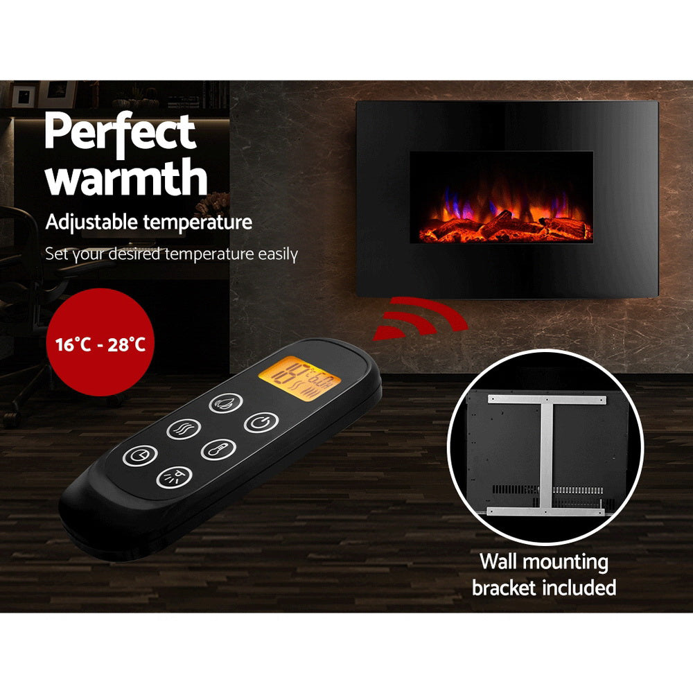 Devanti Electric Fireplace Fire Heater 2000W 5