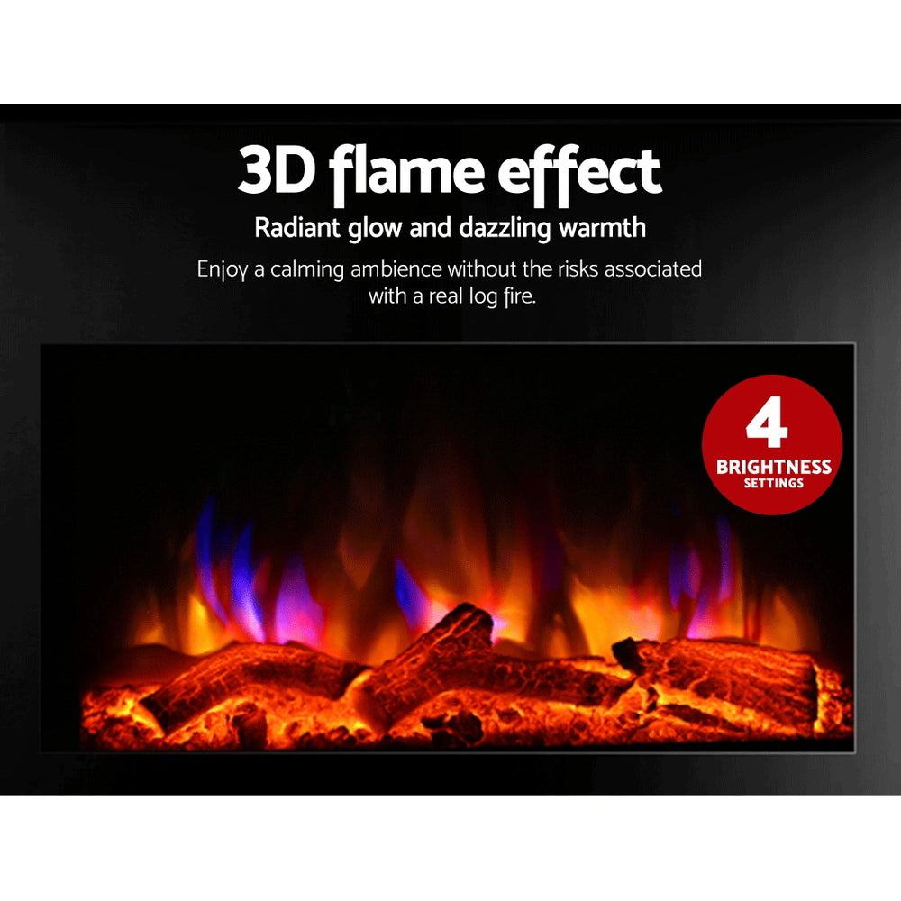 Devanti Electric Fireplace Fire Heater 2000W 7