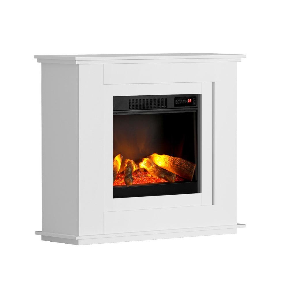 Devanti Electric Fireplace Fire Heater 2000W White 3