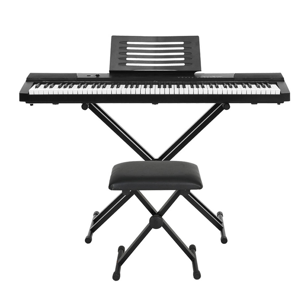 Alpha 88 Keys Electronic Piano Keyboard Digital Electric w/ Stand Stool Pedal 3