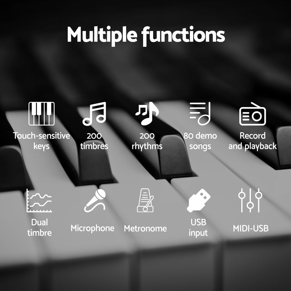 Alpha 61 Keys Foldable Electronic Piano Keyboard Digital Electric w/ Carry Bag 5