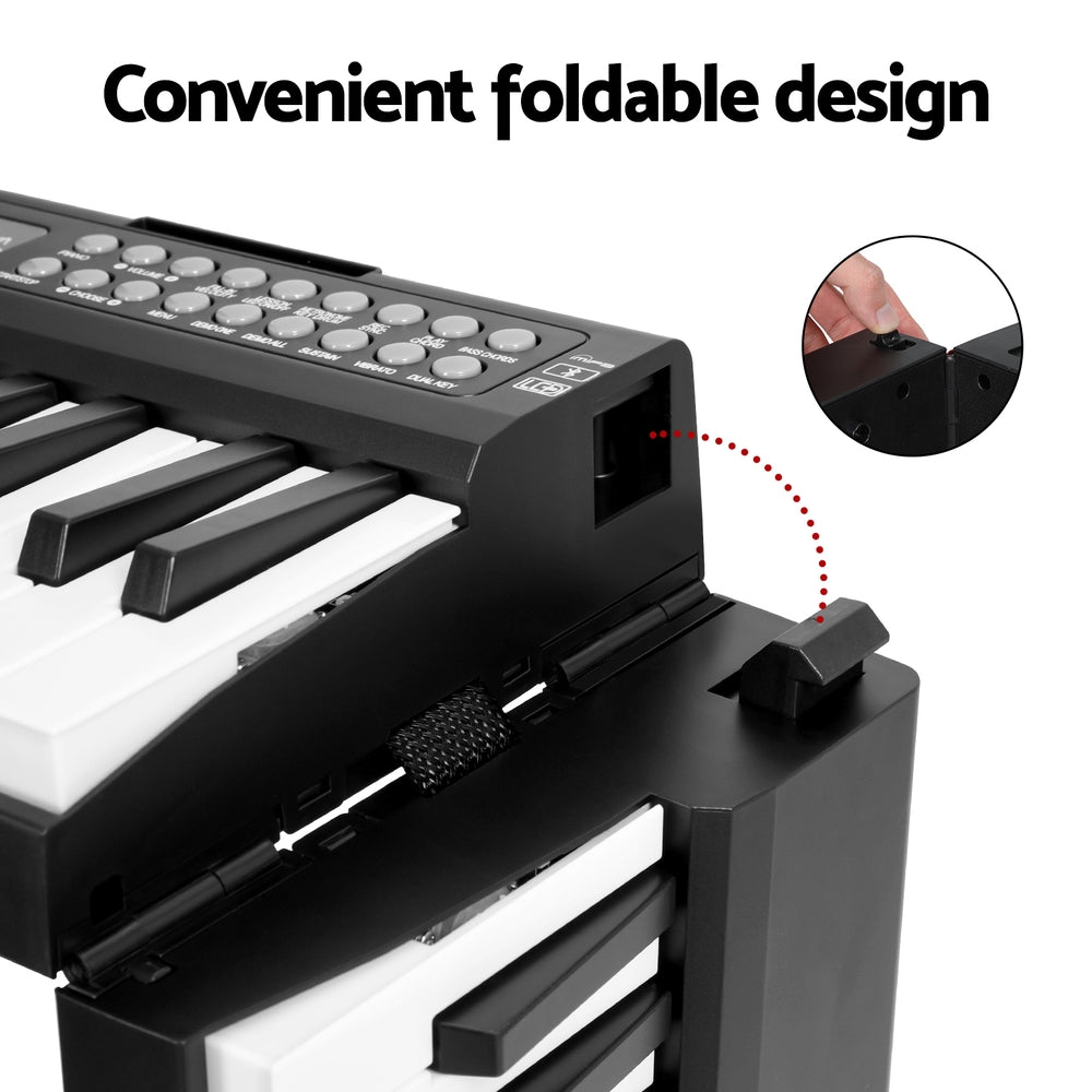 Alpha 61 Keys Foldable Electronic Piano Keyboard Digital Electric w/ Carry Bag 6