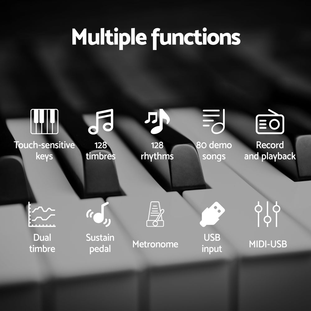 Alpha 88 Keys Foldable Electronic Piano Keyboard Digital Electric w/ Carry Bag 5