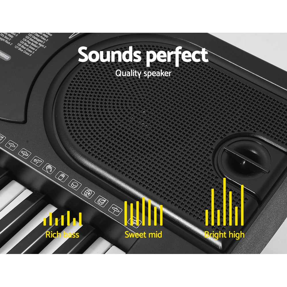 Alpha 61 Keys Electronic Piano Keyboard Digital Electric w/ Stand Beginner Black 6