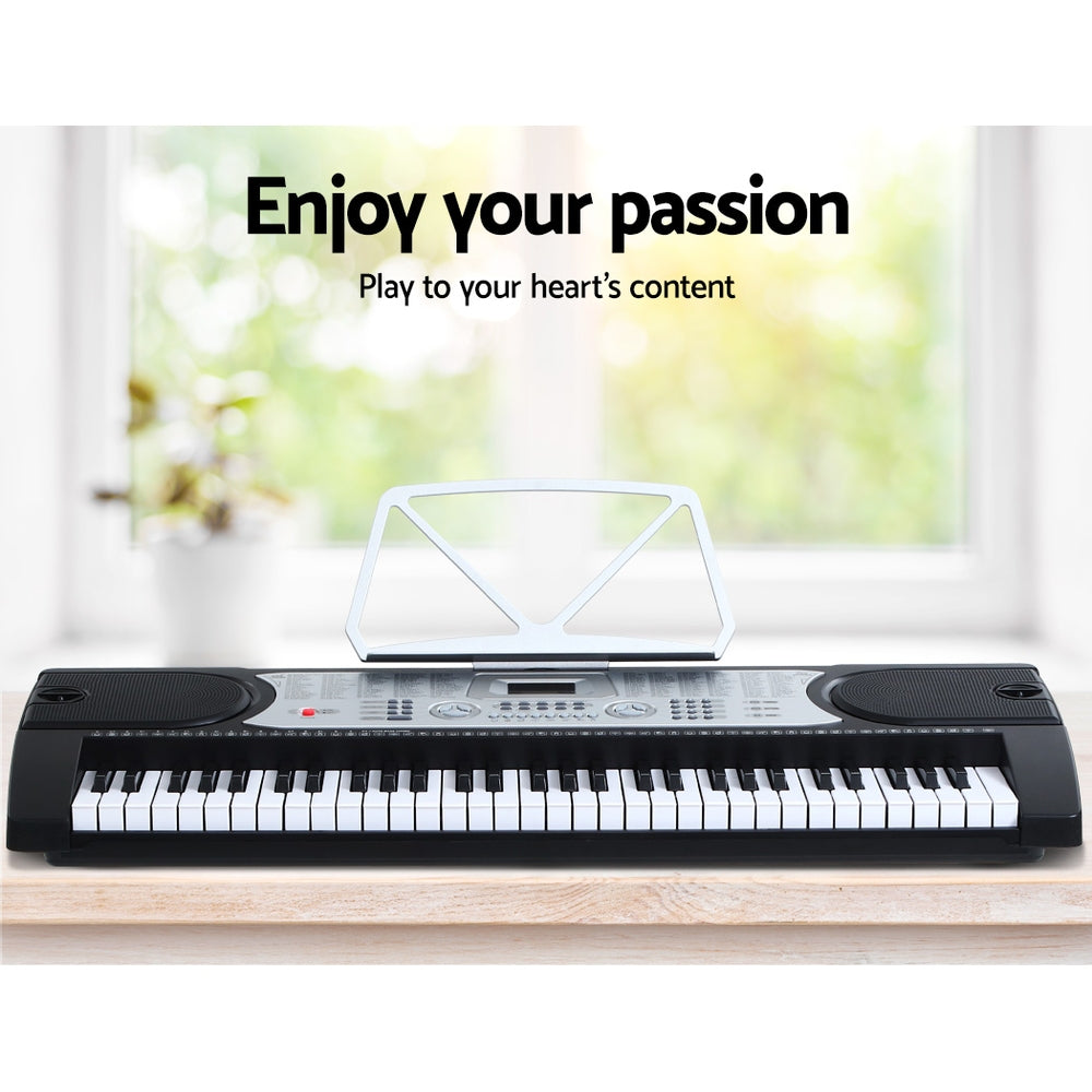 Alpha 61 Keys Electronic Piano Keyboard Digital Electric w/ Stand Stool Silver 4
