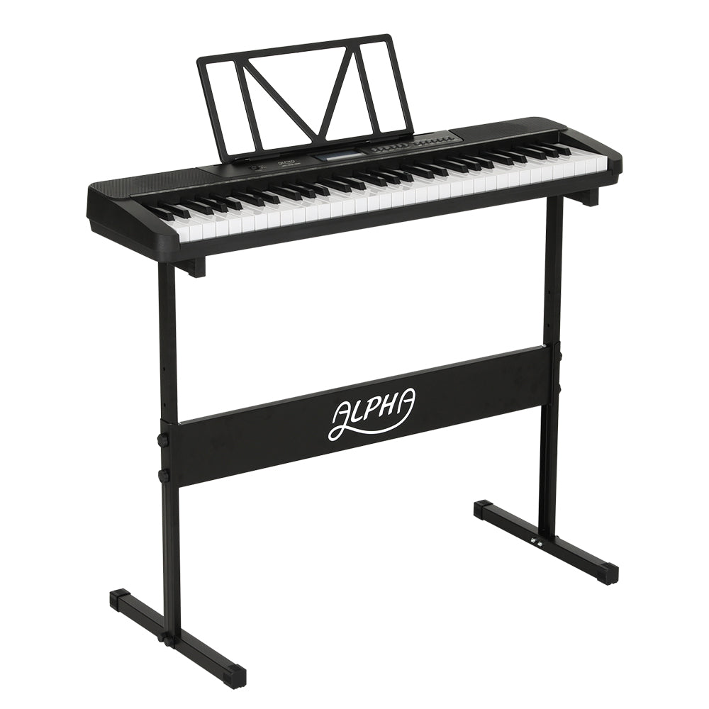 Alpha 61 Keys Electronic Piano Keyboard Digital Electric w/ Stand Touch Sensitive 7
