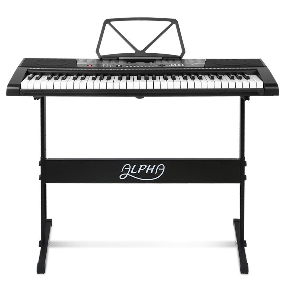 Alpha 61 Keys Electronic Piano Keyboard Digital Electric w/ Stand Sound Speaker 3