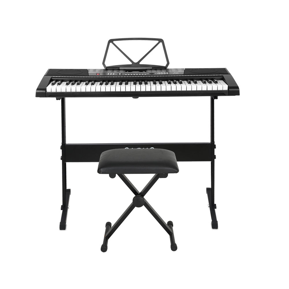 Alpha 61 Keys Electronic Piano Keyboard Digital Electric w/ Stand Stool Speaker 3