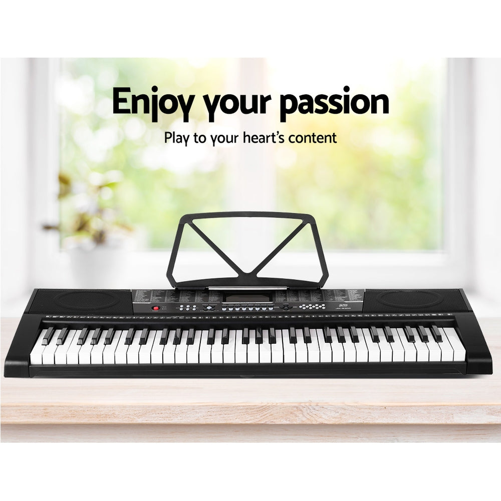 Alpha 61 Keys Electronic Piano Keyboard Digital Electric w/ Stand Stool Speaker 4