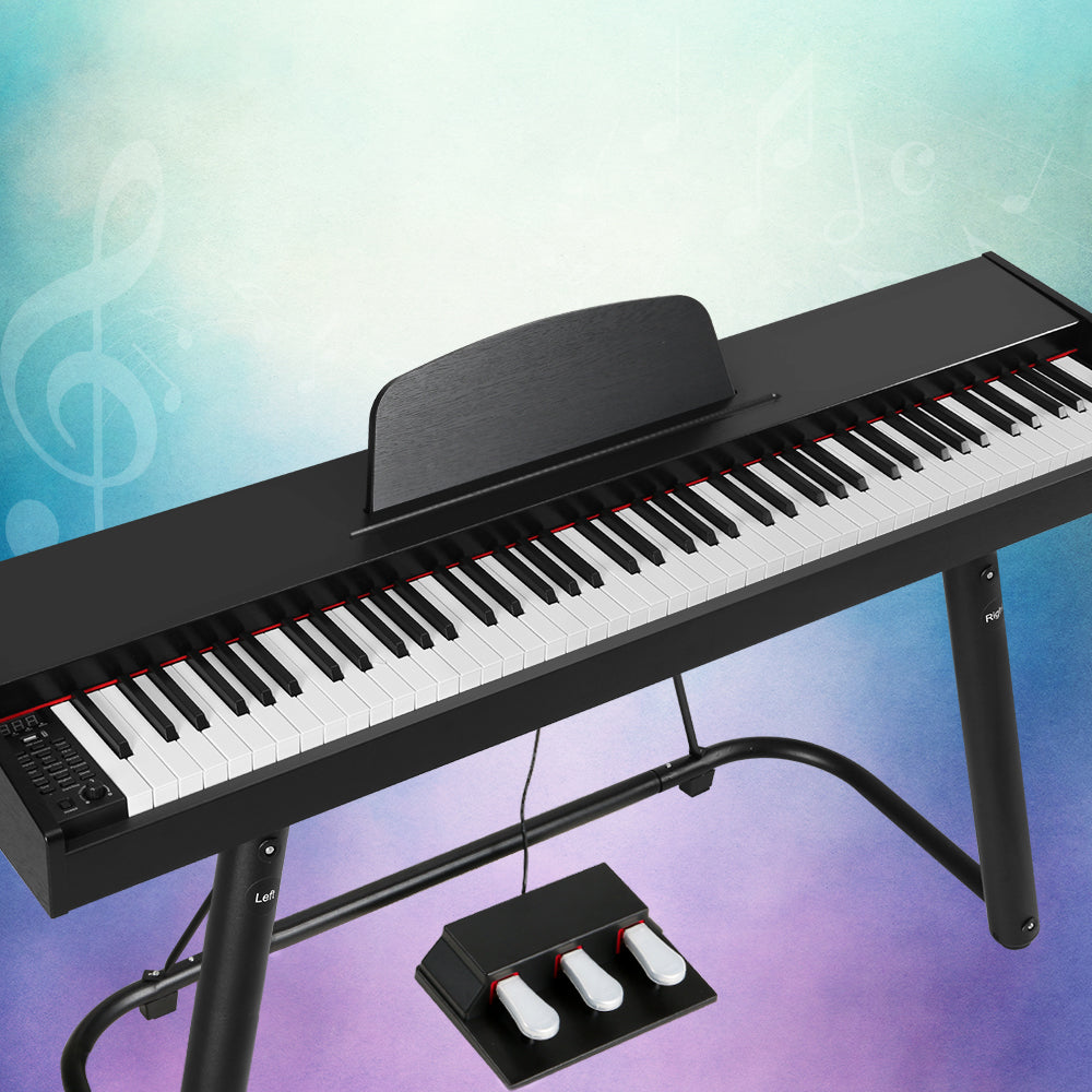 Alpha 88 Keys Electronic Piano Keyboard Digital Electric w/ Stand Semi-Weighted 6