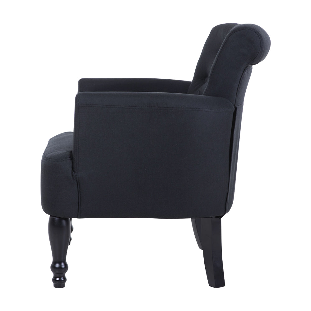 Artiss Armchair Wingback Charcoal Lothair 3