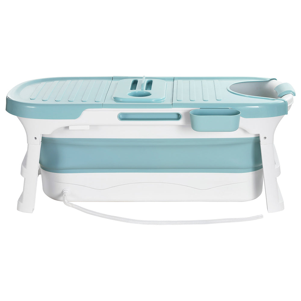 Weisshorn Foldable Bathtub Portable Folding Water Spa with Cover Plate 136x62cm 3