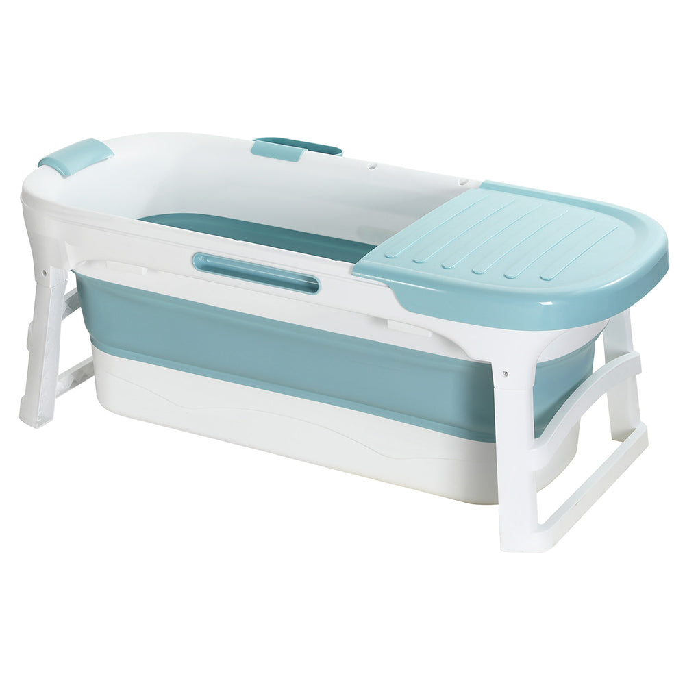 Weisshorn Foldable Bathtub Portable Folding Water Spa with Cover Plate 136x62cm 4
